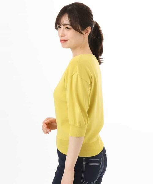 OFUON / オフオン ニット・セーター | ハイゲージボートネック五分袖ニット/接触冷感/洗える/WEB限定サイズあり | 詳細21