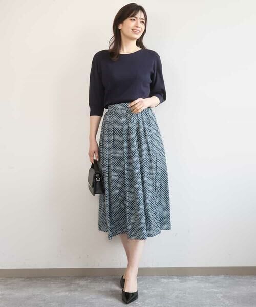 OFUON / オフオン ニット・セーター | ハイゲージボートネック五分袖ニット/接触冷感/洗える/WEB限定サイズあり | 詳細7