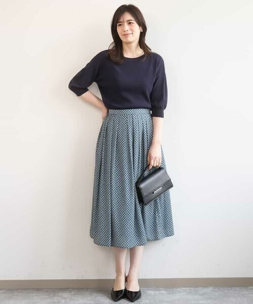 OFUON / オフオン ニット・セーター | ハイゲージボートネック五分袖ニット/接触冷感/洗える/WEB限定サイズあり | 詳細8