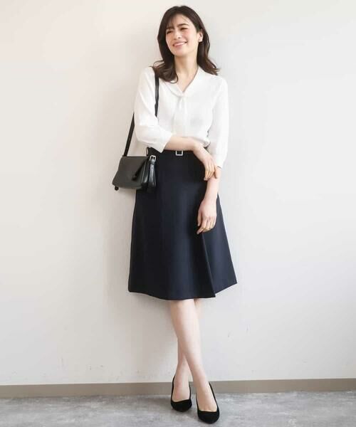 OFUON / オフオン ニット・セーター | ボウタイデザイン六分袖ニット/接触冷感/洗える/WEB限定サイズあり | 詳細4