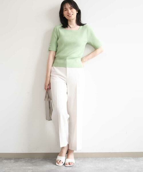 OFUON / オフオン ニット・セーター | スパークナイロン半袖ニット/洗える/アンサンブル対応/WEB限定サイズあり | 詳細11