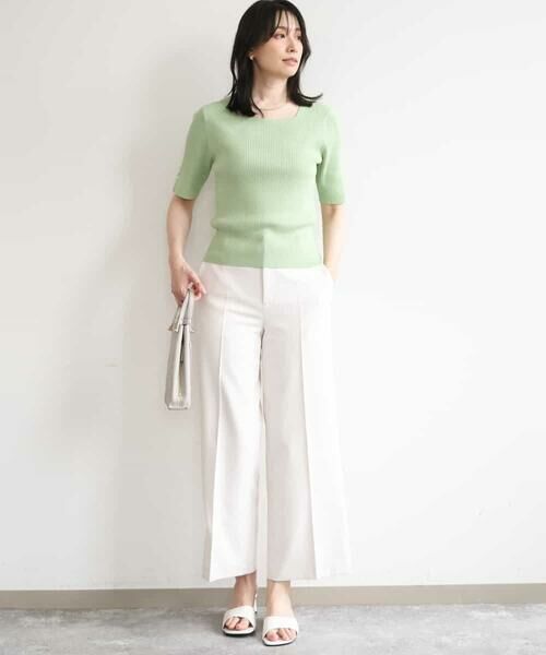 OFUON / オフオン ニット・セーター | スパークナイロン半袖ニット/洗える/アンサンブル対応/WEB限定サイズあり | 詳細12