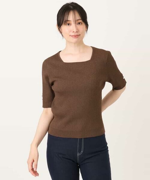 OFUON / オフオン ニット・セーター | スパークナイロン半袖ニット/洗える/アンサンブル対応/WEB限定サイズあり | 詳細23