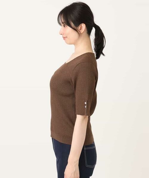 OFUON / オフオン ニット・セーター | スパークナイロン半袖ニット/洗える/アンサンブル対応/WEB限定サイズあり | 詳細24