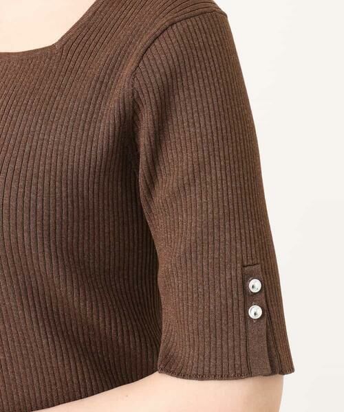 OFUON / オフオン ニット・セーター | スパークナイロン半袖ニット/洗える/アンサンブル対応/WEB限定サイズあり | 詳細3