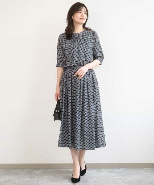 OFUON / オフオン ロング・マキシ丈スカート | ウエストタック格子柄フレアスカート/洗濯機で洗える/セットアップ可 | 詳細16