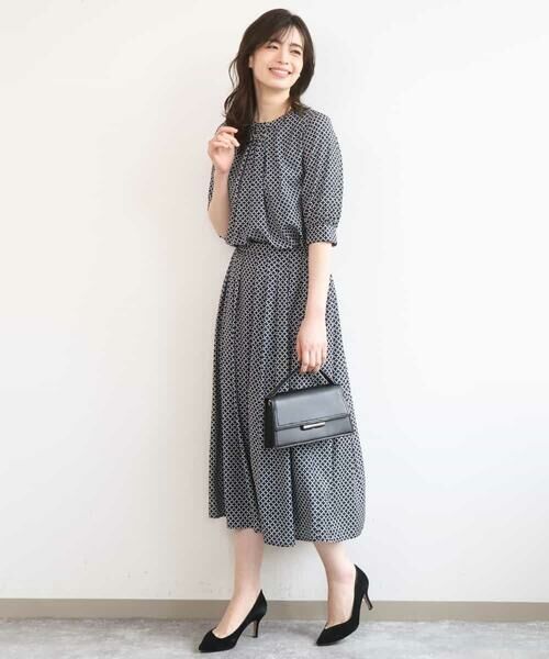 OFUON / オフオン ロング・マキシ丈スカート | ウエストタック格子柄フレアスカート/洗濯機で洗える/セットアップ可 | 詳細17