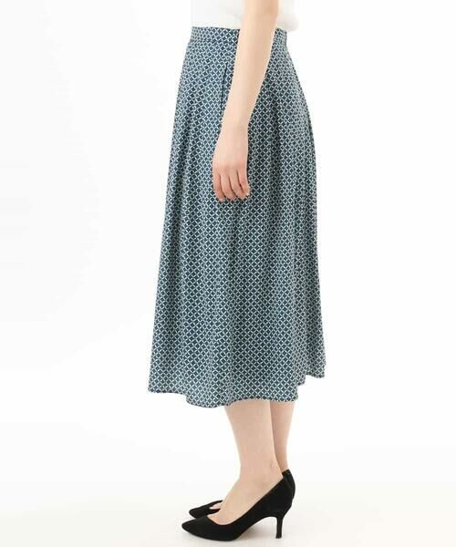 OFUON / オフオン ロング・マキシ丈スカート | ウエストタック格子柄フレアスカート/洗濯機で洗える/セットアップ可 | 詳細2