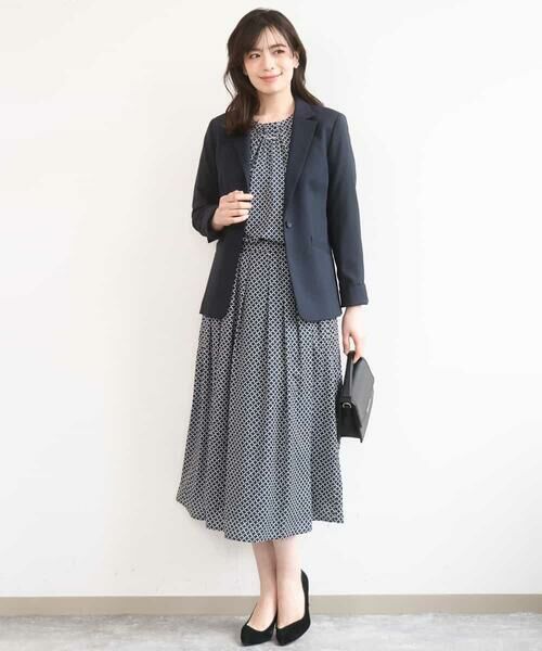 OFUON / オフオン ロング・マキシ丈スカート | ウエストタック格子柄フレアスカート/洗濯機で洗える/セットアップ可 | 詳細20