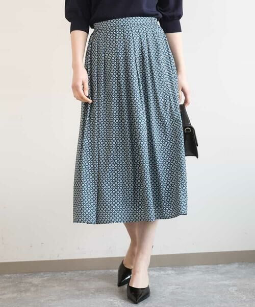 OFUON / オフオン ロング・マキシ丈スカート | ウエストタック格子柄フレアスカート/洗濯機で洗える/セットアップ可 | 詳細22