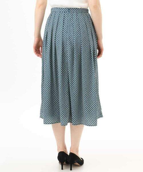 OFUON / オフオン ロング・マキシ丈スカート | ウエストタック格子柄フレアスカート/洗濯機で洗える/セットアップ可 | 詳細3