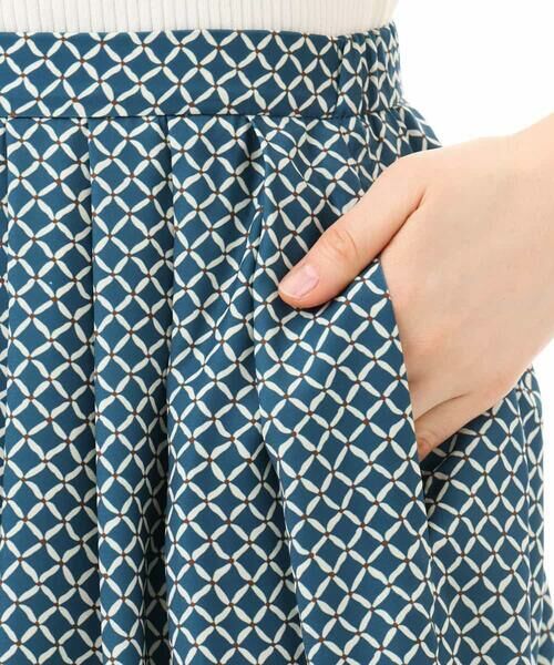 OFUON / オフオン ロング・マキシ丈スカート | ウエストタック格子柄フレアスカート/洗濯機で洗える/セットアップ可 | 詳細5