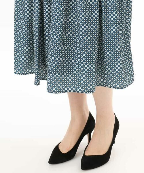 OFUON / オフオン ロング・マキシ丈スカート | ウエストタック格子柄フレアスカート/洗濯機で洗える/セットアップ可 | 詳細8