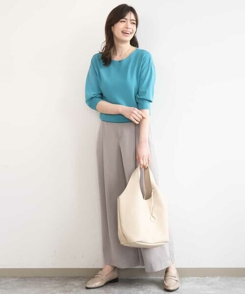 OFUON / オフオン その他パンツ | ストレッチ2タックワイドパンツ/UVカット/接触冷感/洗濯機で洗える/セットアップ可 | 詳細15