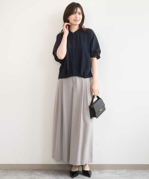 OFUON / オフオン その他パンツ | ストレッチ2タックワイドパンツ/UVカット/接触冷感/洗濯機で洗える/セットアップ可 | 詳細17