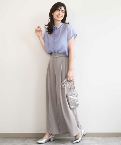 OFUON / オフオン その他パンツ | ストレッチ2タックワイドパンツ/UVカット/接触冷感/洗濯機で洗える/セットアップ可 | 詳細20