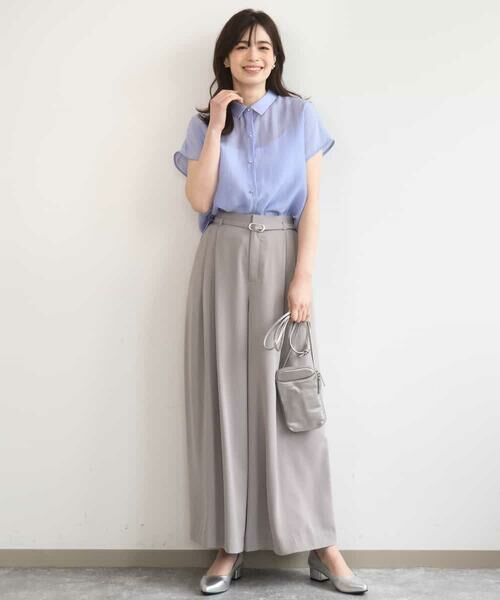 OFUON / オフオン その他パンツ | ストレッチ2タックワイドパンツ/UVカット/接触冷感/洗濯機で洗える/セットアップ可 | 詳細21