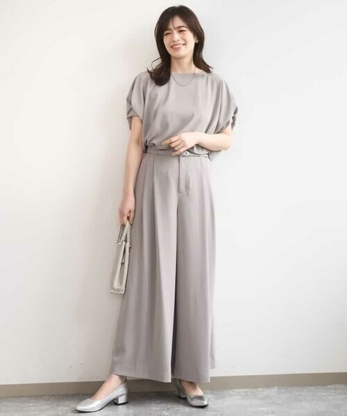 OFUON / オフオン その他パンツ | ストレッチ2タックワイドパンツ/UVカット/接触冷感/洗濯機で洗える/セットアップ可 | 詳細25