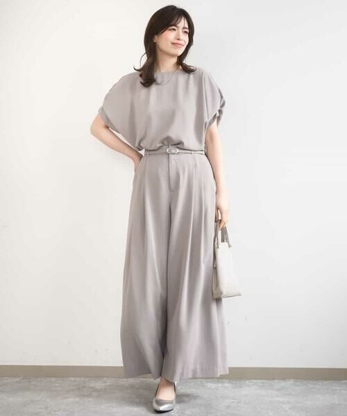 OFUON / オフオン その他パンツ | ストレッチ2タックワイドパンツ/UVカット/接触冷感/洗濯機で洗える/セットアップ可 | 詳細26