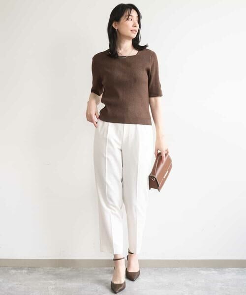 OFUON / オフオン その他パンツ | プルオンストレッチテーパードパンツ/洗濯機で洗える | 詳細26