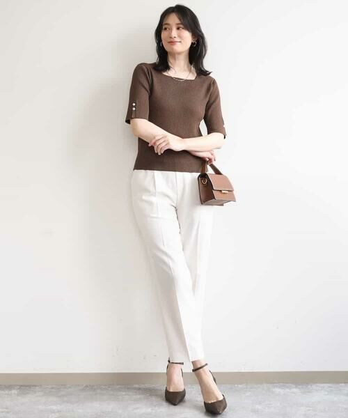 OFUON / オフオン その他パンツ | プルオンストレッチテーパードパンツ/洗濯機で洗える | 詳細27