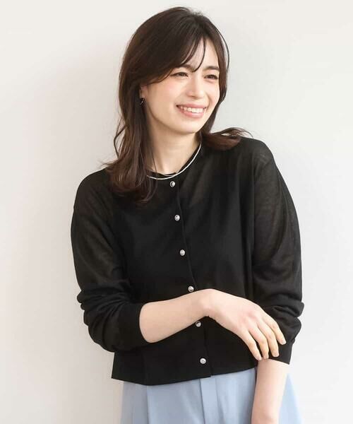 OFUON / オフオン カーディガン・ボレロ | シアーニットカーディガン/洗える/WEB限定サイズあり | 詳細1