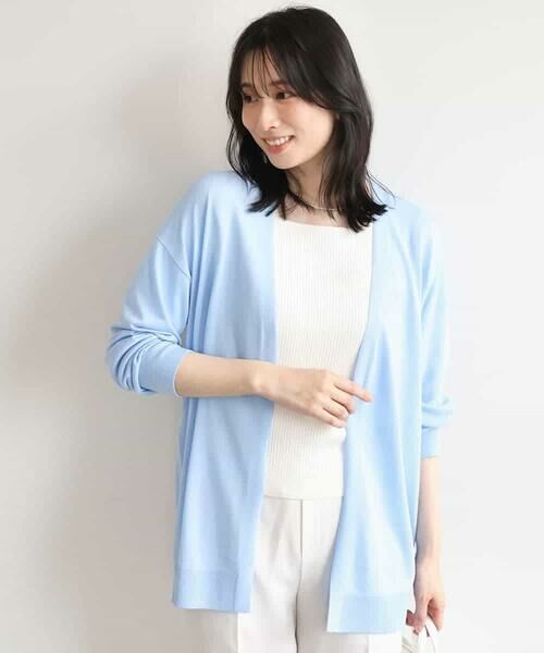 OFUON / オフオン カーディガン・ボレロ | 着流しカーディガン/接触冷感/洗える/WEB限定サイズあり（ライトブルー）