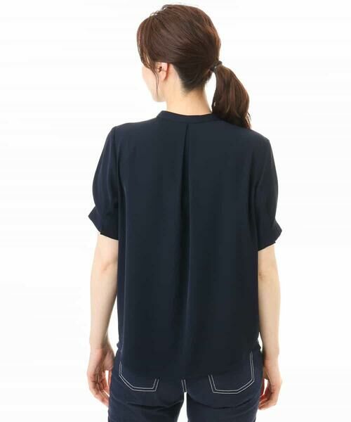 OFUON / オフオン シャツ・ブラウス | フロントタックジョーゼットブラウス/接触冷感/UVカット/洗濯機で洗える/WEB限定サイズあり | 詳細14