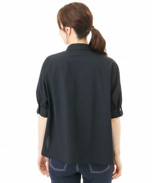 OFUON / オフオン シャツ・ブラウス | 衿付きタックスリーブシャツブラウス/接触冷感/UVカット/洗える/WEB限定サイズあり/セットアップ可 | 詳細10