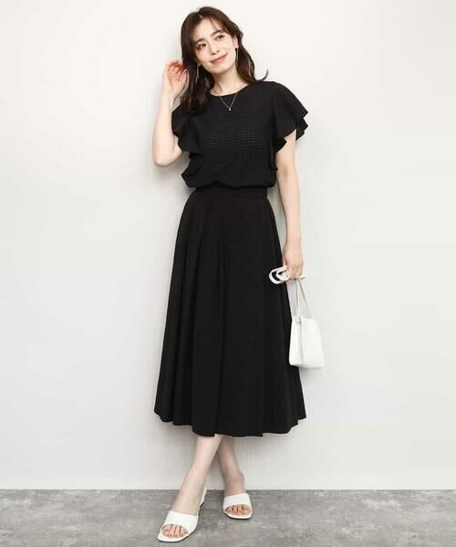 OFUON / オフオン シャツ・ブラウス | シアーチェックフリルブラウス/洗える/WEB限定サイズあり/セットアップ可 | 詳細10