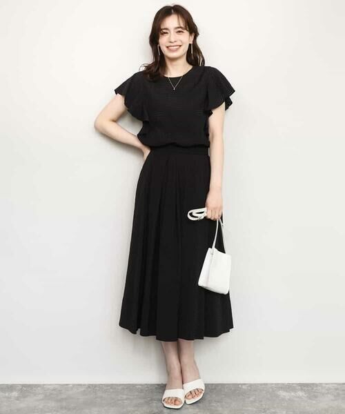 OFUON / オフオン シャツ・ブラウス | シアーチェックフリルブラウス/洗える/WEB限定サイズあり/セットアップ可 | 詳細7