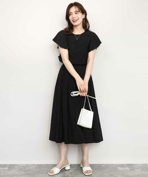 OFUON / オフオン シャツ・ブラウス | シアーチェックフリルブラウス/洗える/WEB限定サイズあり/セットアップ可 | 詳細8