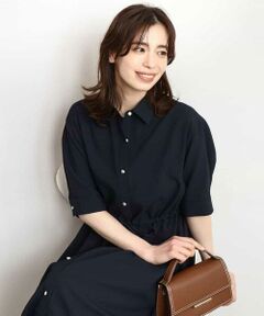 OFUON / オフオン ロング・マキシ丈ワンピース | サッカーストライプシャツワンピース/洗濯機で洗える/WEB限定サイズあり