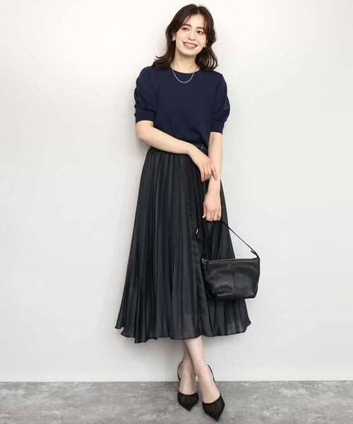 OFUON / オフオン ロング・マキシ丈スカート | シアープリーツロングスカート/洗える | 詳細10