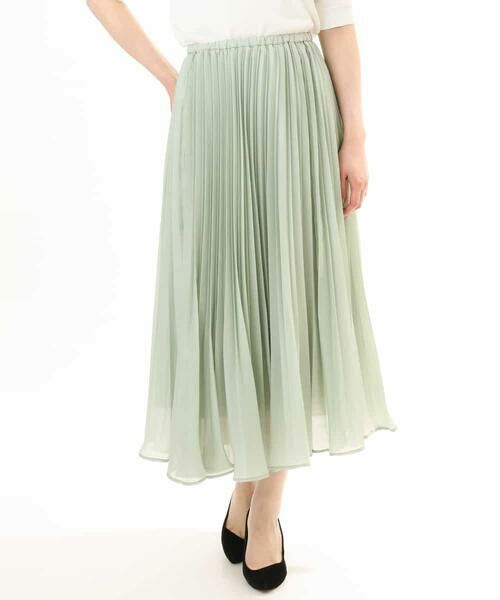OFUON / オフオン ロング・マキシ丈スカート | シアープリーツロングスカート/洗える | 詳細15