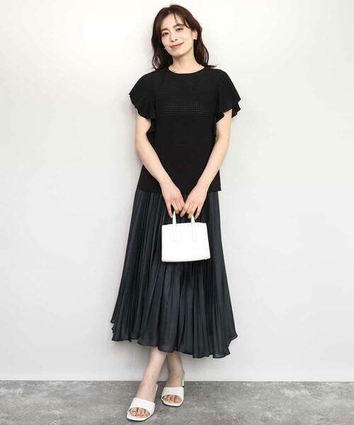 OFUON / オフオン ロング・マキシ丈スカート | シアープリーツロングスカート/洗える | 詳細2