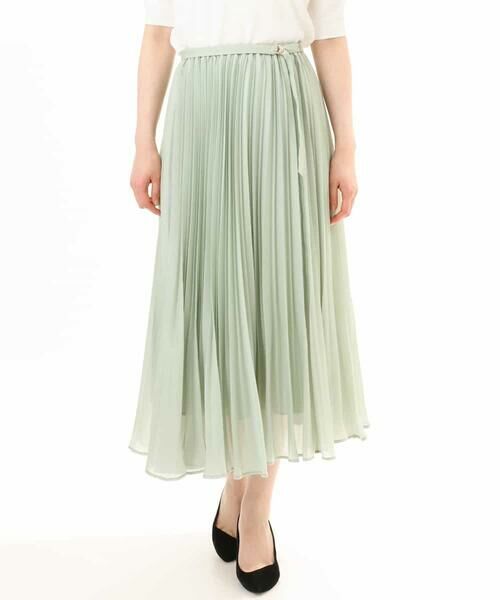 OFUON / オフオン ロング・マキシ丈スカート | シアープリーツロングスカート/洗える | 詳細21