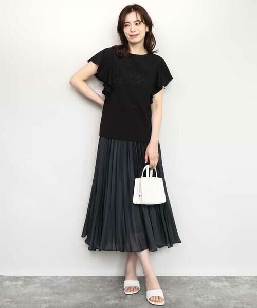 OFUON / オフオン ロング・マキシ丈スカート | シアープリーツロングスカート/洗える | 詳細3