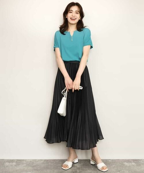 OFUON / オフオン ロング・マキシ丈スカート | シアープリーツロングスカート/洗える | 詳細5