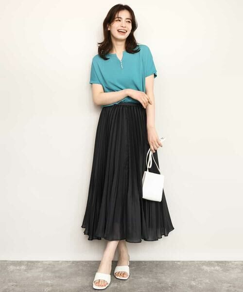 OFUON / オフオン ロング・マキシ丈スカート | シアープリーツロングスカート/洗える | 詳細7