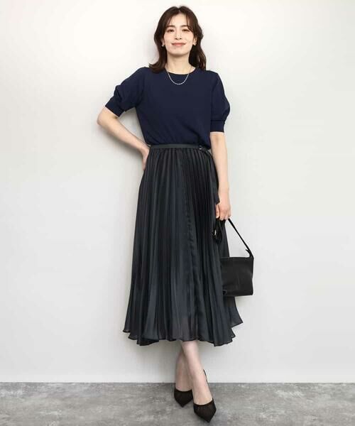 OFUON / オフオン ロング・マキシ丈スカート | シアープリーツロングスカート/洗える | 詳細8