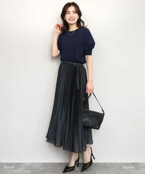 OFUON / オフオン ロング・マキシ丈スカート | シアープリーツロングスカート/洗える | 詳細9