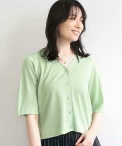 OFUON / オフオン カーディガン・ボレロ | スパークナイロン半袖ニットカーディガン/洗える/アンサンブル対応/WEB限定サイズあり