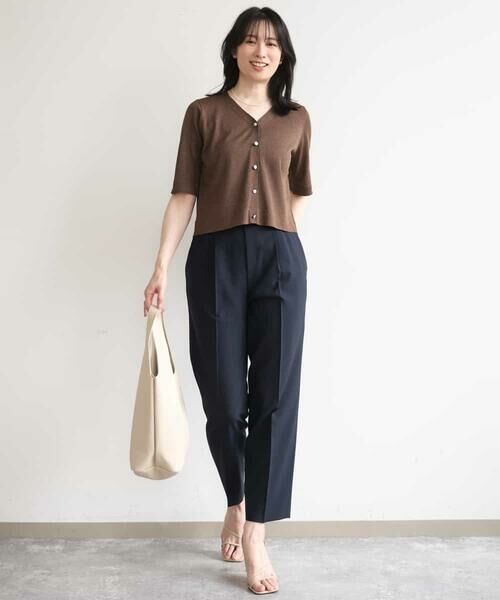 OFUON / オフオン カーディガン・ボレロ | スパークナイロン半袖ニットカーディガン/洗える/アンサンブル対応/WEB限定サイズあり | 詳細10