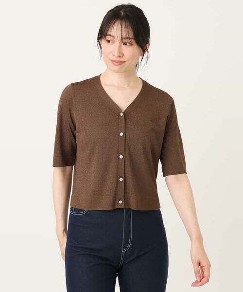 OFUON / オフオン カーディガン・ボレロ | スパークナイロン半袖ニットカーディガン/洗える/アンサンブル対応/WEB限定サイズあり | 詳細16