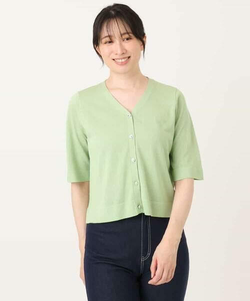 OFUON / オフオン カーディガン・ボレロ | スパークナイロン半袖ニットカーディガン/洗える/アンサンブル対応/WEB限定サイズあり | 詳細23