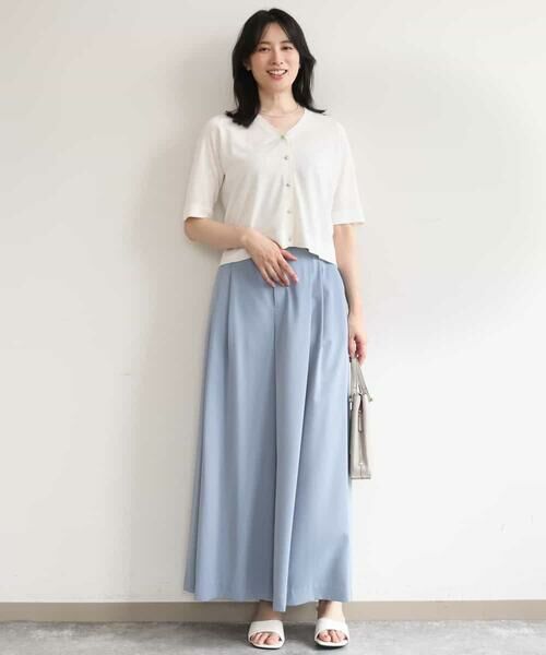 OFUON / オフオン カーディガン・ボレロ | スパークナイロン半袖ニットカーディガン/洗える/アンサンブル対応/WEB限定サイズあり | 詳細3