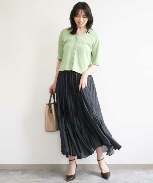 OFUON / オフオン カーディガン・ボレロ | スパークナイロン半袖ニットカーディガン/洗える/アンサンブル対応/WEB限定サイズあり | 詳細6