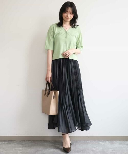 OFUON / オフオン カーディガン・ボレロ | スパークナイロン半袖ニットカーディガン/洗える/アンサンブル対応/WEB限定サイズあり | 詳細7