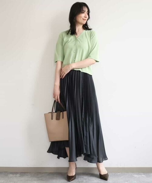 OFUON / オフオン カーディガン・ボレロ | スパークナイロン半袖ニットカーディガン/洗える/アンサンブル対応/WEB限定サイズあり | 詳細8